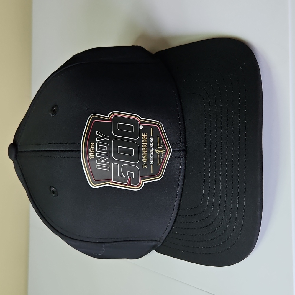 Brand New With Tags 108th Indy 500 Gainbridge Rubber Patch Black Hat